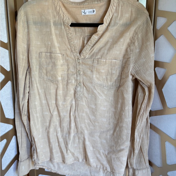 Carve Designs Light Tan Dylan Shirt - Picture 1 of 4